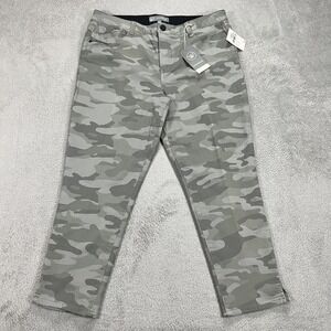 Wit & Wisdom Pants Womens 14P Ab"solution Camo Skinny Ankle Stretch